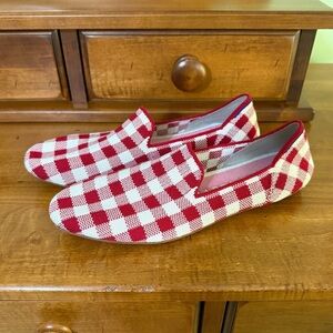 Rothy’s Marta Ferri loafers RARE merino gingham woman 8 LIMiTED EDiTION flat